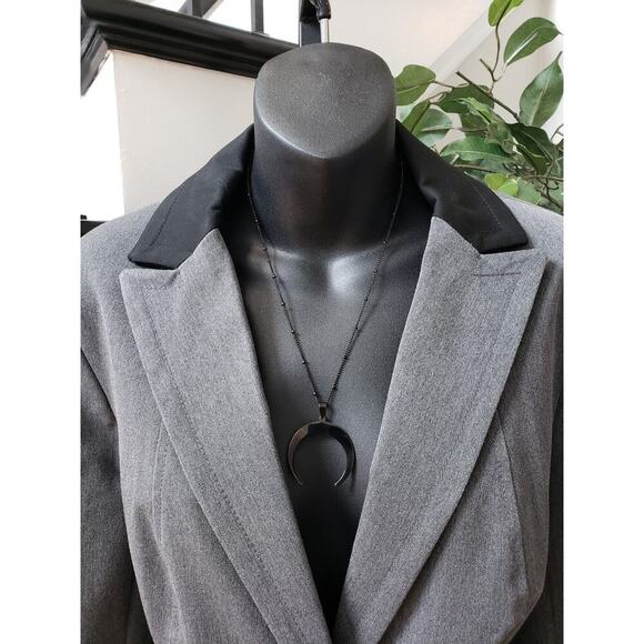 7th Avenue 2 Piece Suit Womens Size 12 Gray Super Stretch Polyester Straight Leg - Picture 12 of 16